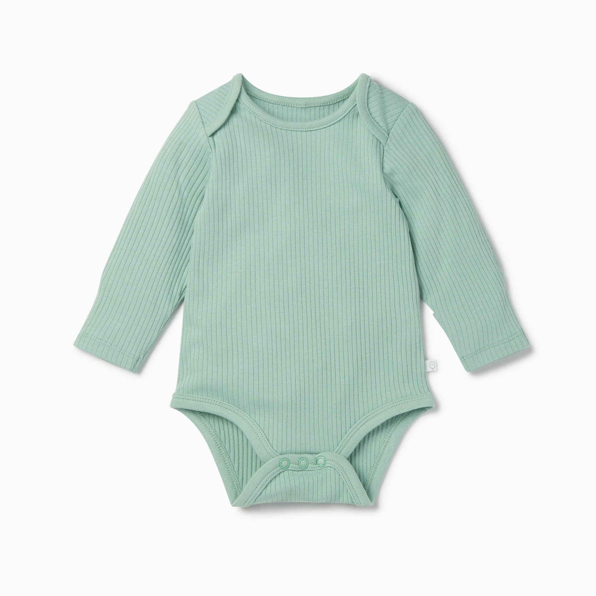 Ribbed Long Sleeve Bodysuit - Mint - Image 2
