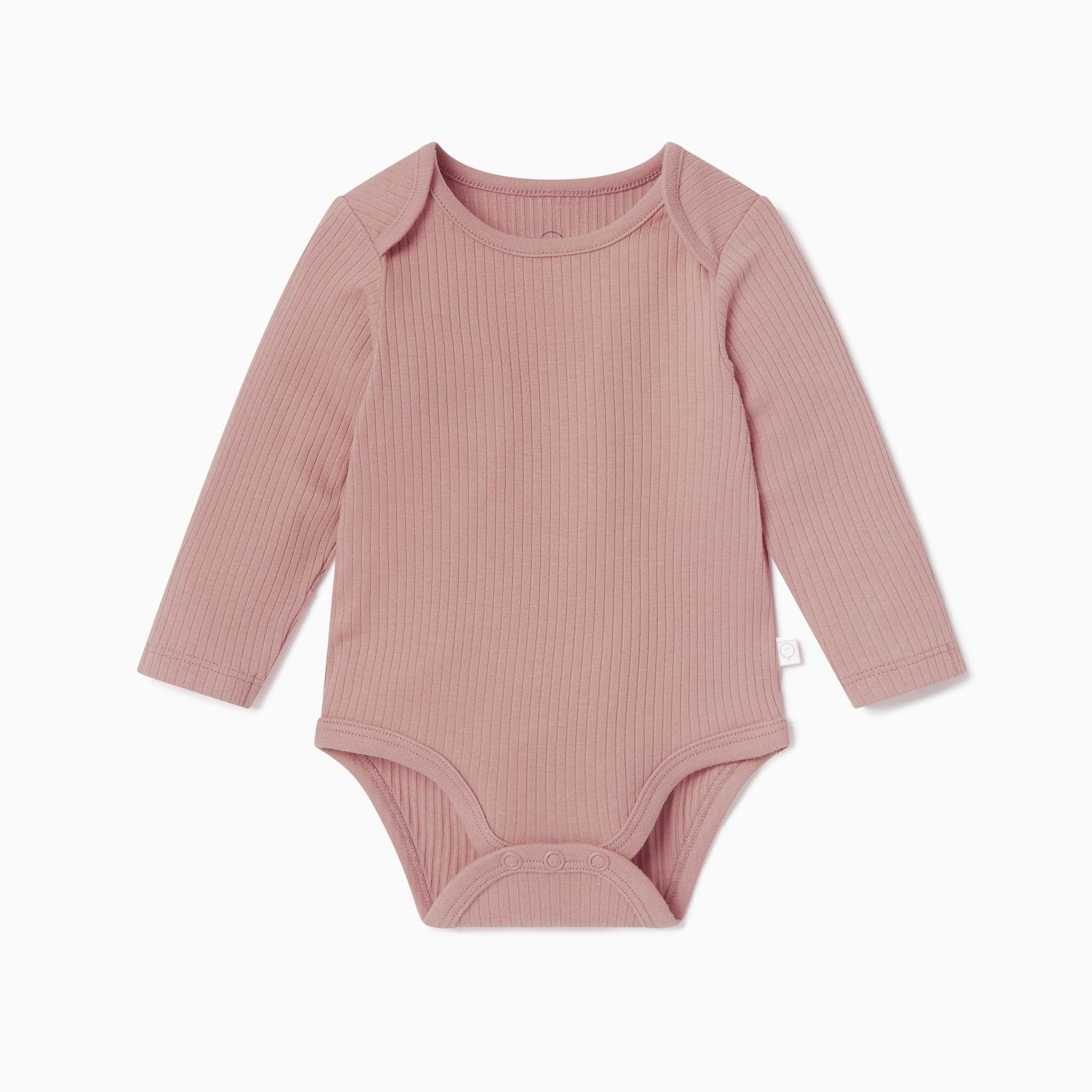 Ribbed Long Sleeve Bodysuit - Rose