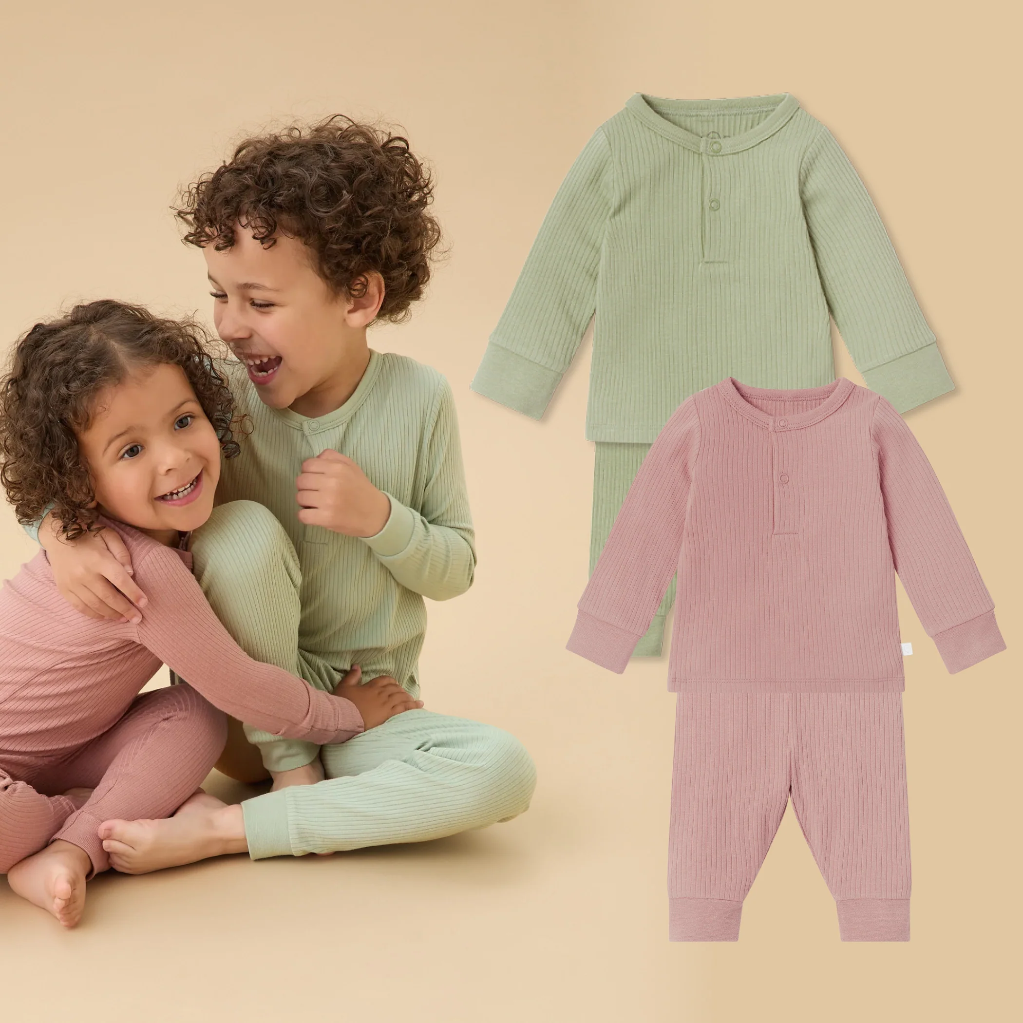 Ribbed Pyjamas 2 Pack - Image 3