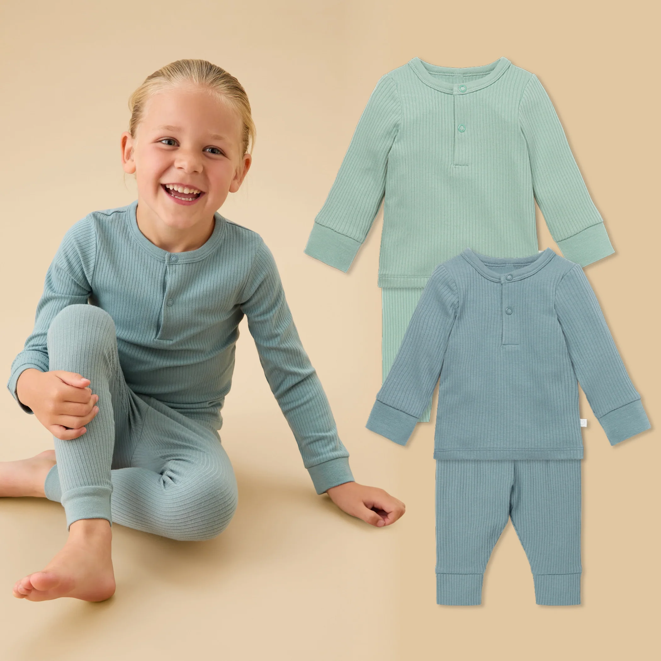 Ribbed Pyjamas 2 Pack - Image 5