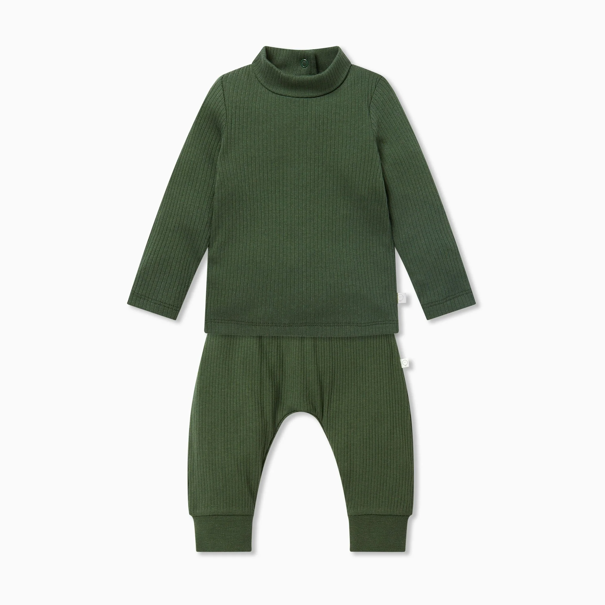 Ribbed Roll Neck Top & Comfy Joggers Outfit - Image 3