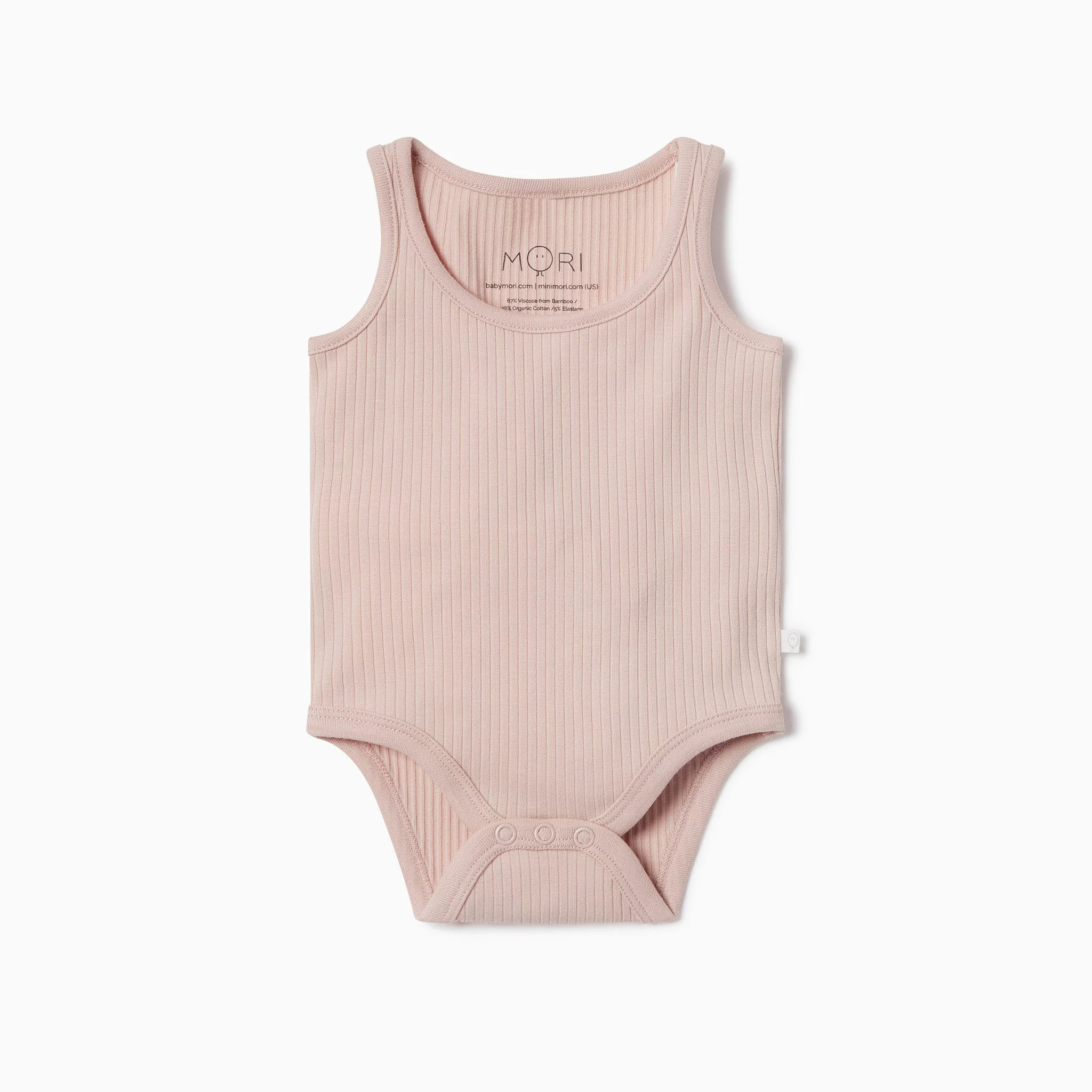 Ribbed Sleeveless Bodysuit - Blush