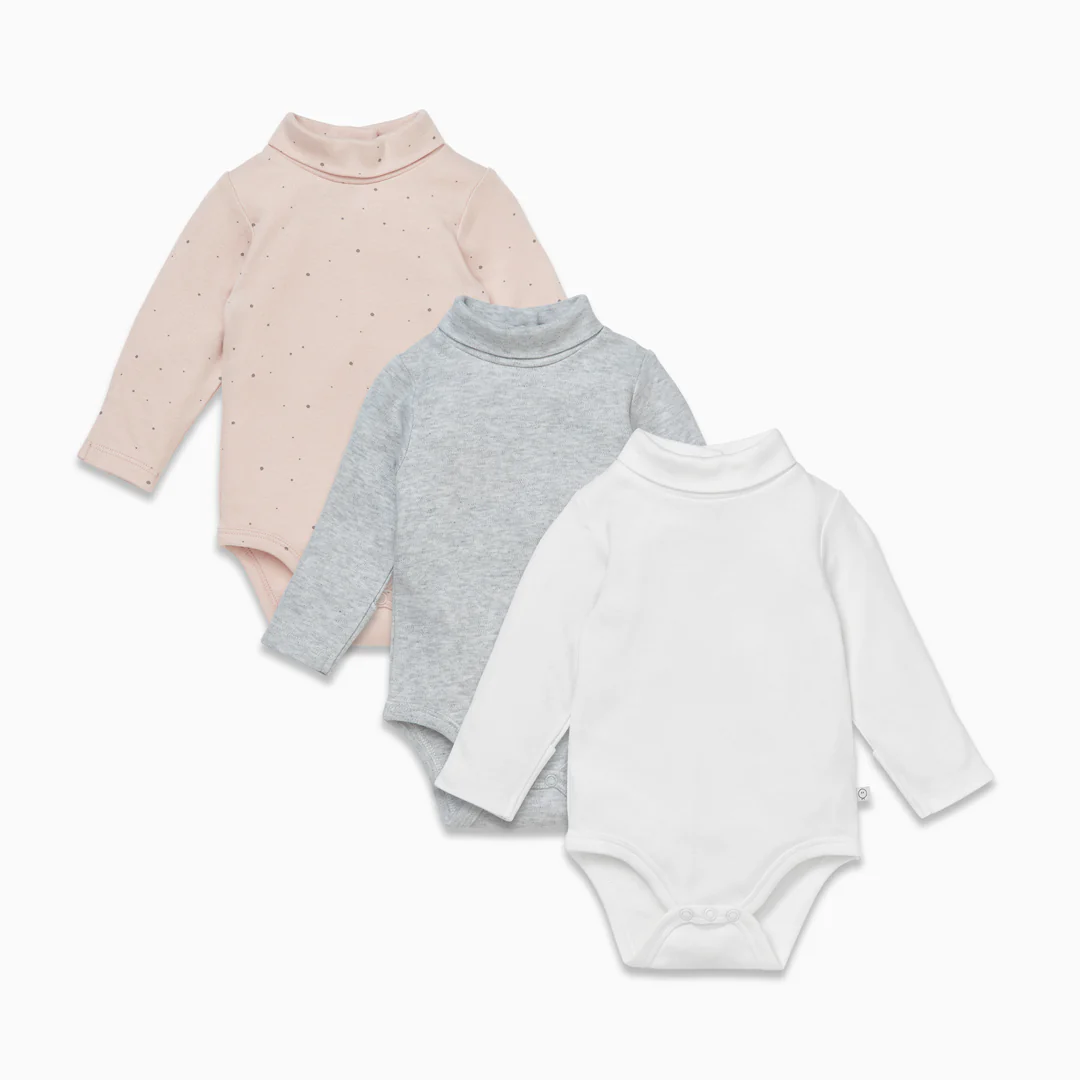 Roll Neck Bodysuit 3 Pack