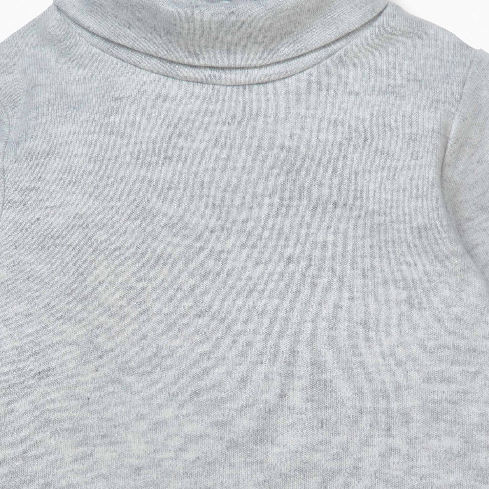 Roll Neck Bodysuit - Grey - Image 4
