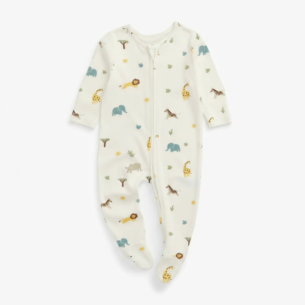 Safari Clever Zip Sleepsuit - Image 2