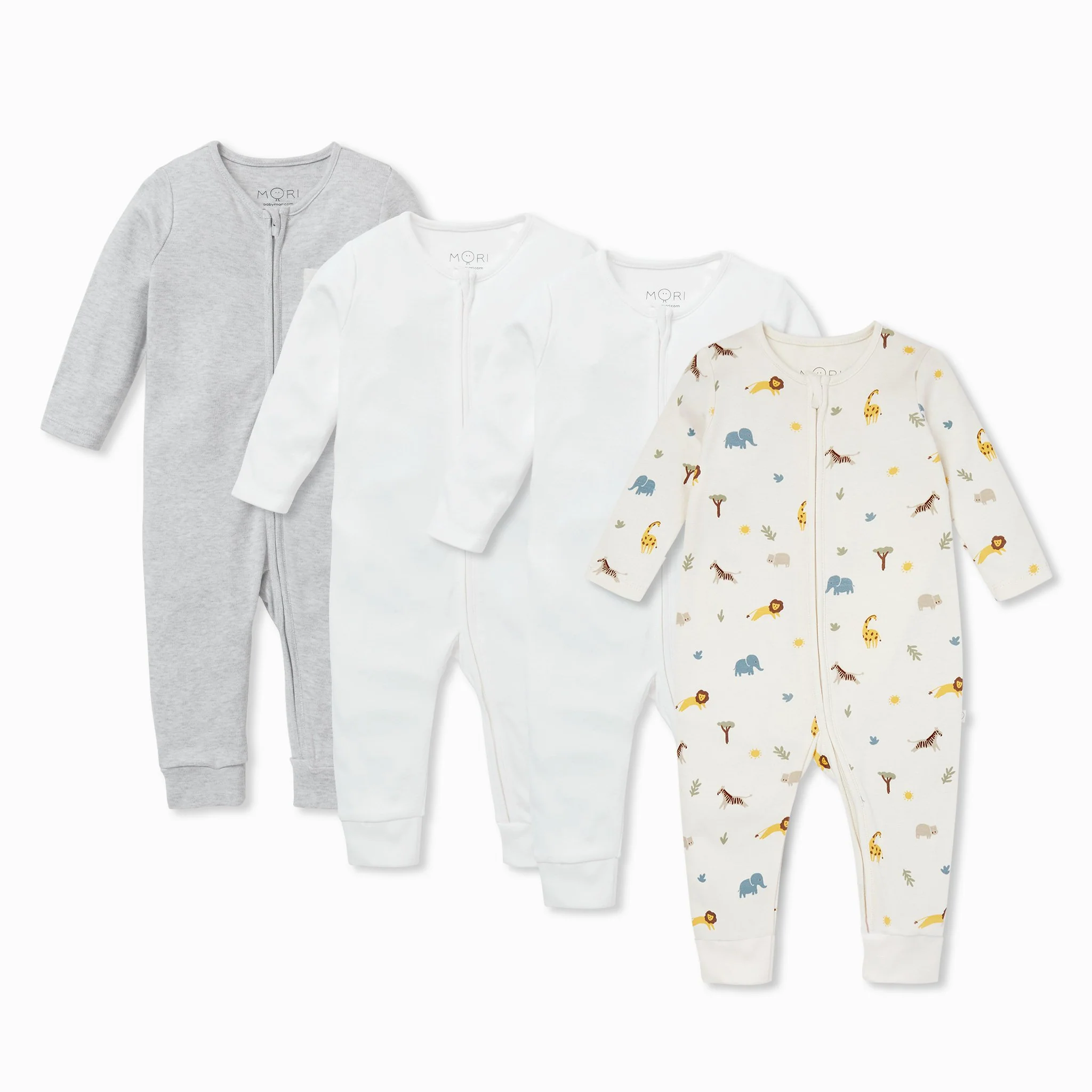 Safari Clever Zip Sleepsuit 4 Pack - Image 2