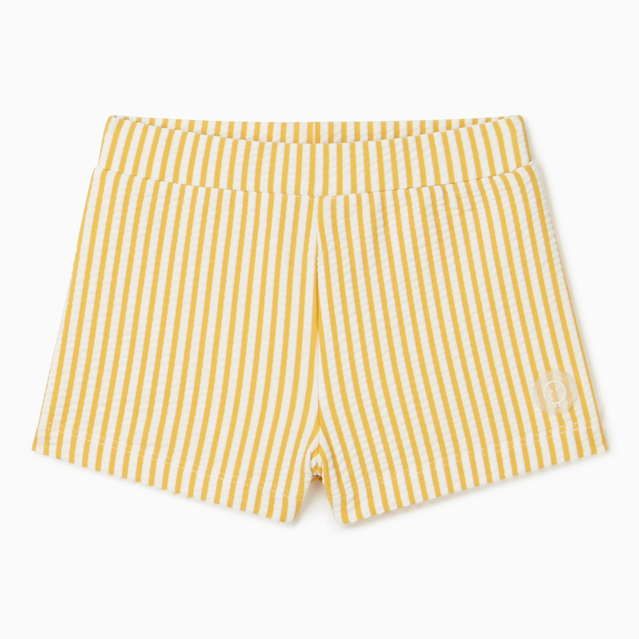 Seersucker Mustard Stripe Rash Vest & Shorts Set - Image 5