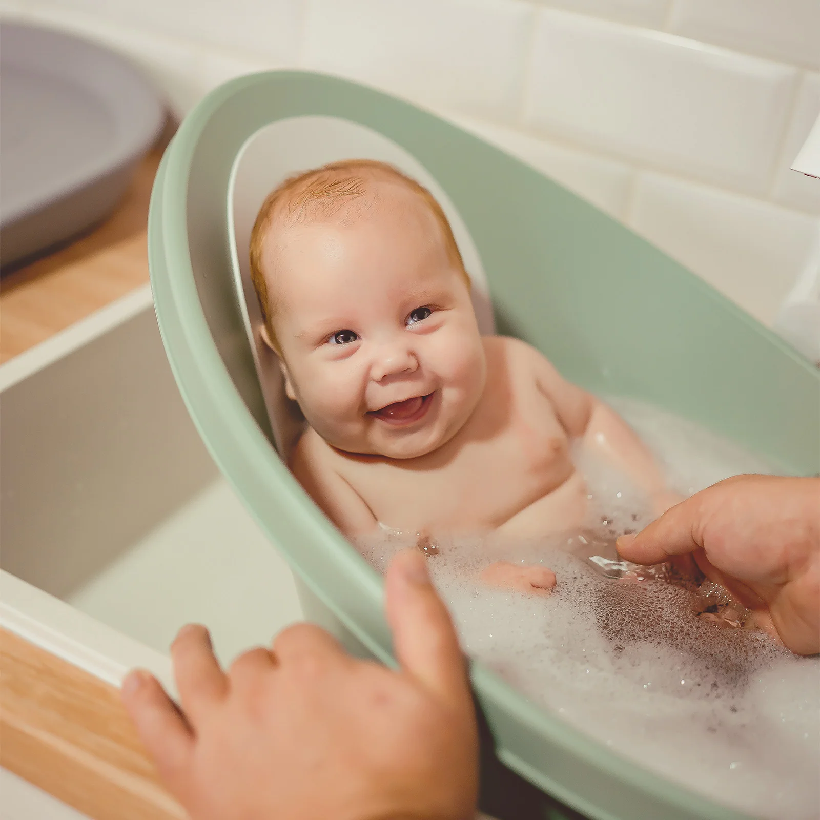 Shnuggle Newborn Baby Bath - Eucalyptus