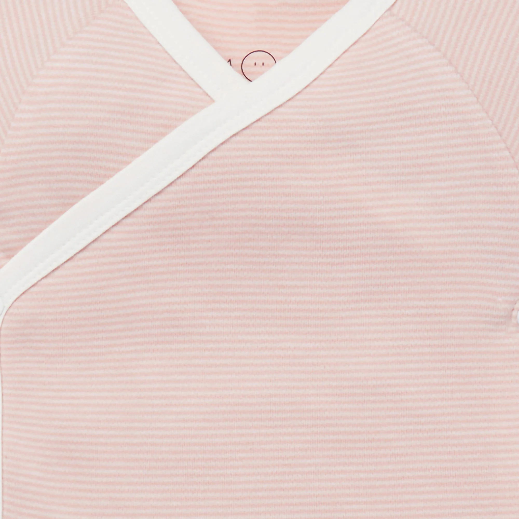 Short Sleeve Kimono Bodysuit - Blush Stripe - Image 3