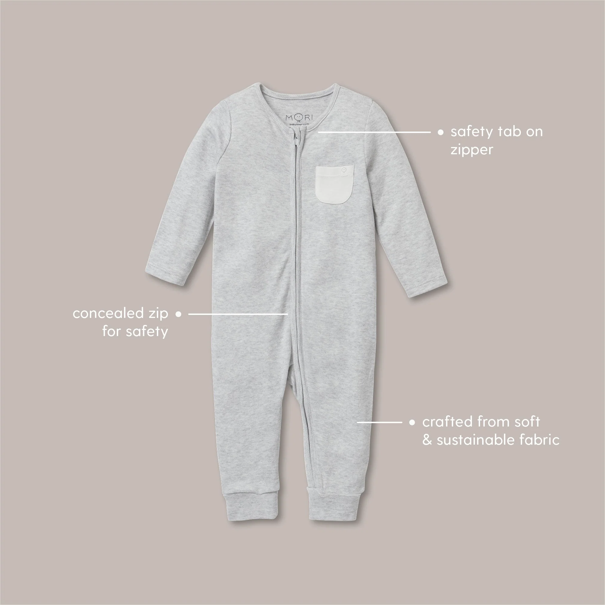 Sleep Club Starfish Frilled Zip-Up Sleepsuit - Image 4