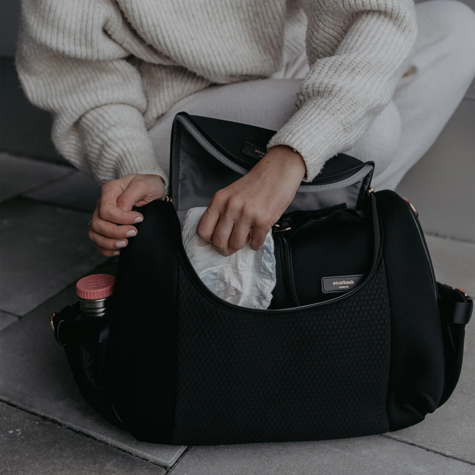 Storksak Poppy Luxe Changing Bag - Black - Image 3