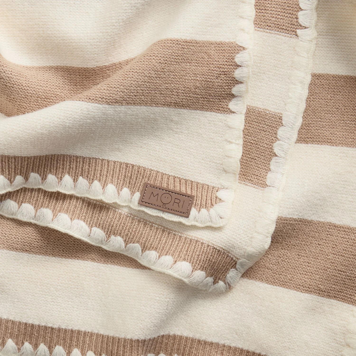 Striped Blanket with Embroidery Stitch - Image 2