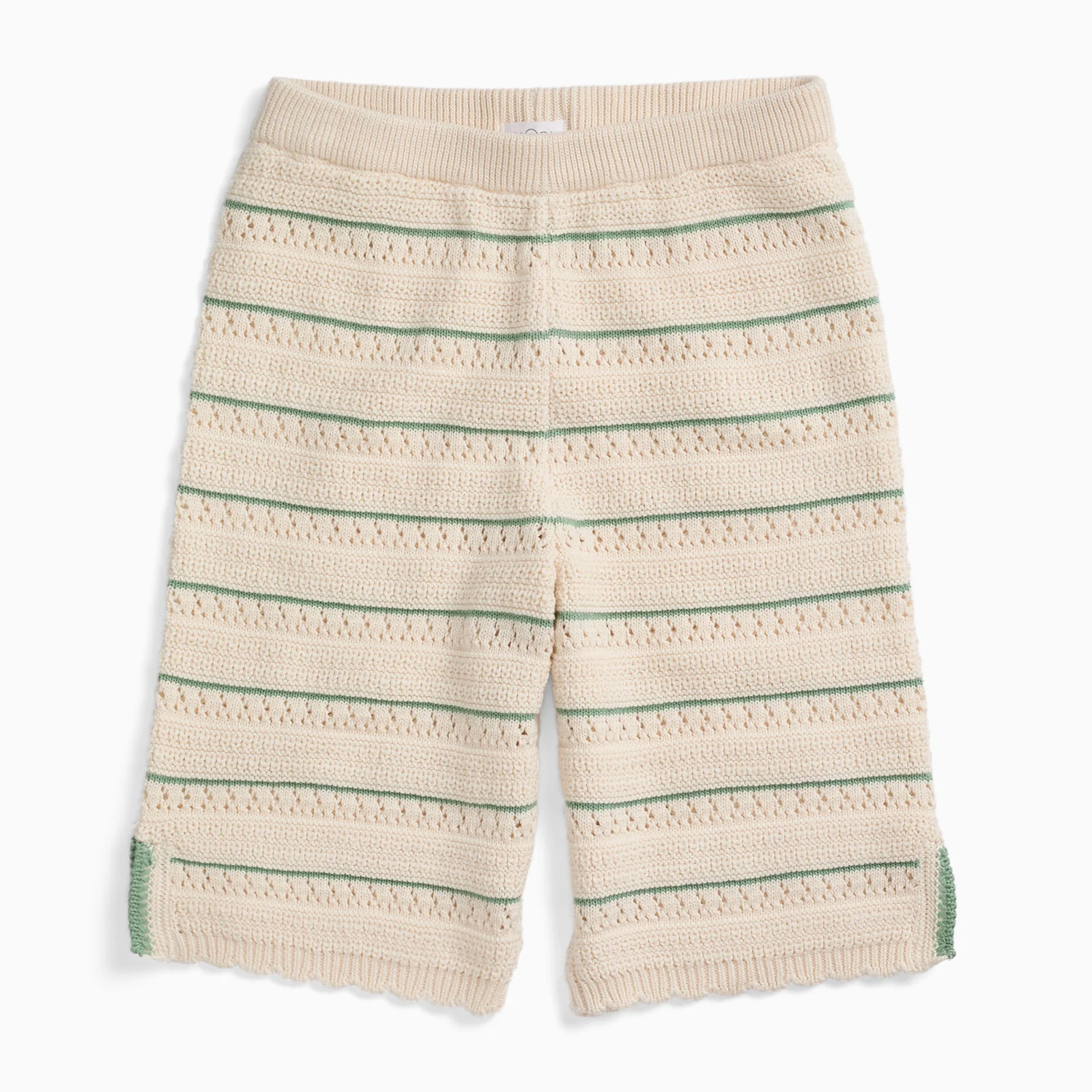 Striped Pointelle Knitted Trousers - Image 2