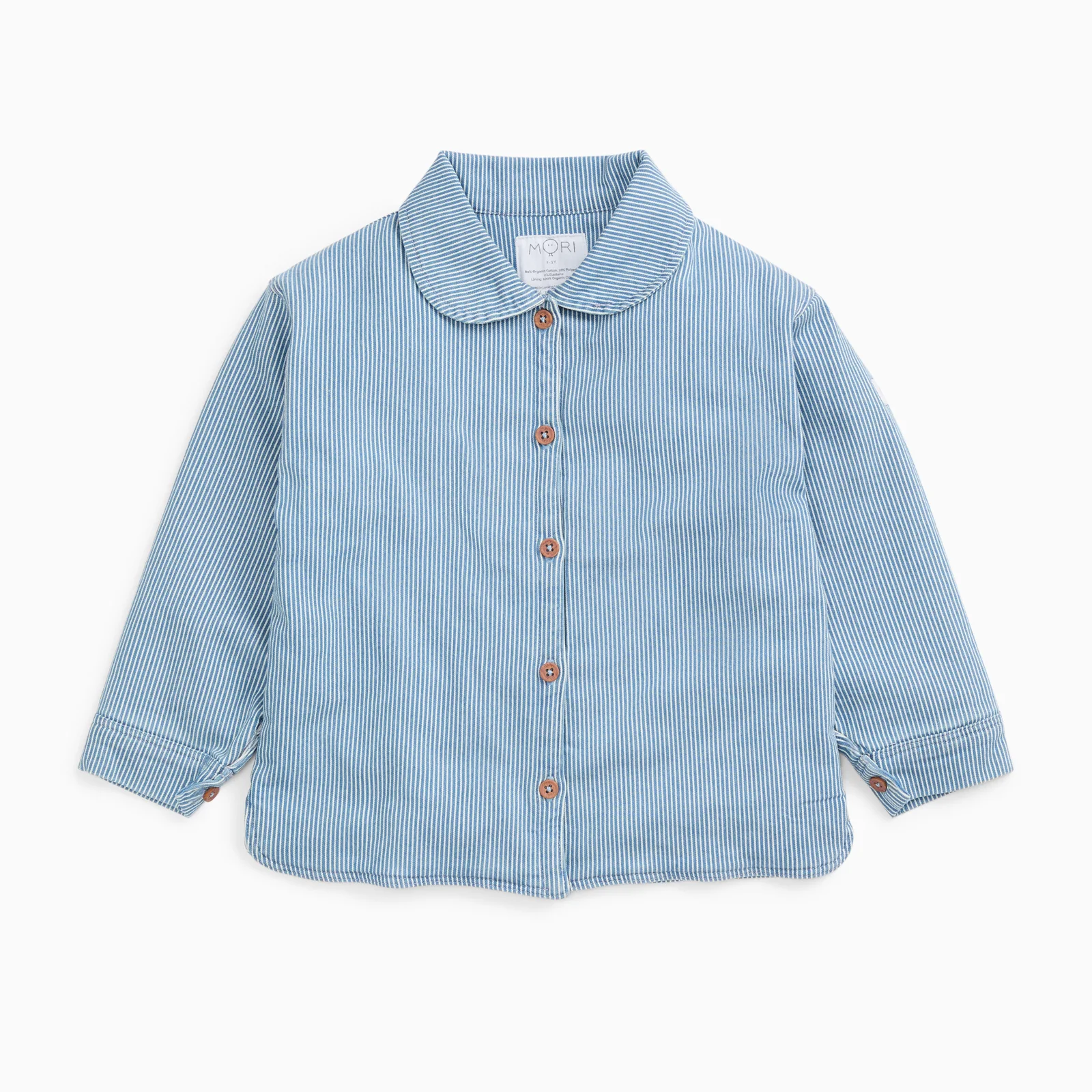 Striped Soft Padded Denim Jacket - Image 2