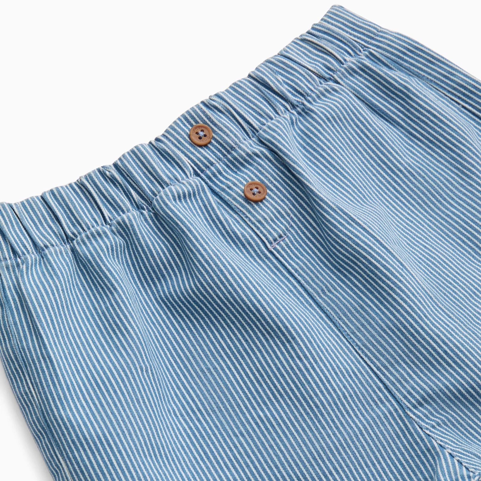 Striped Soft Denim Shorts - Image 4