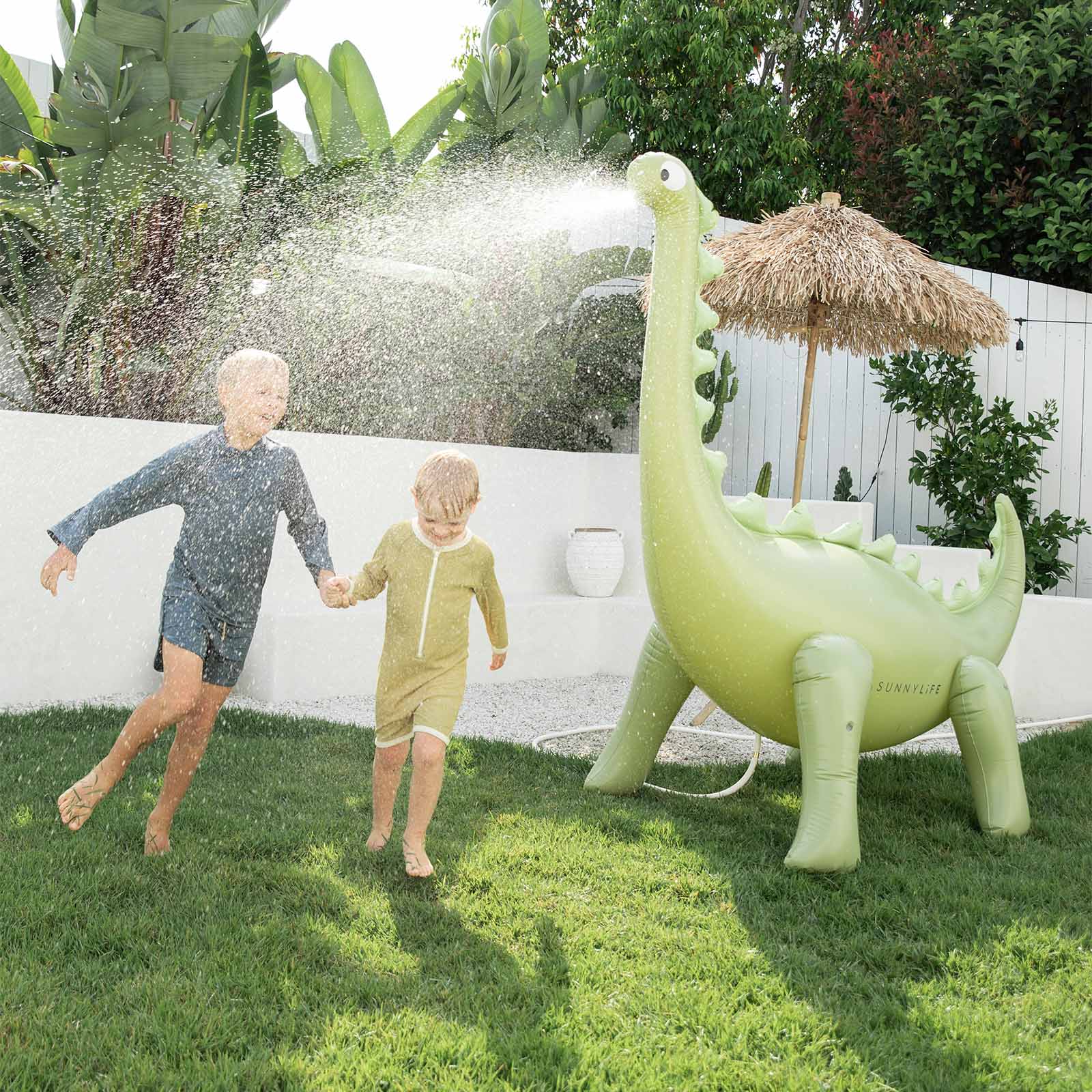 Sunnylife Dino Giant Inflatable Sprinkler - Khaki - Image 4