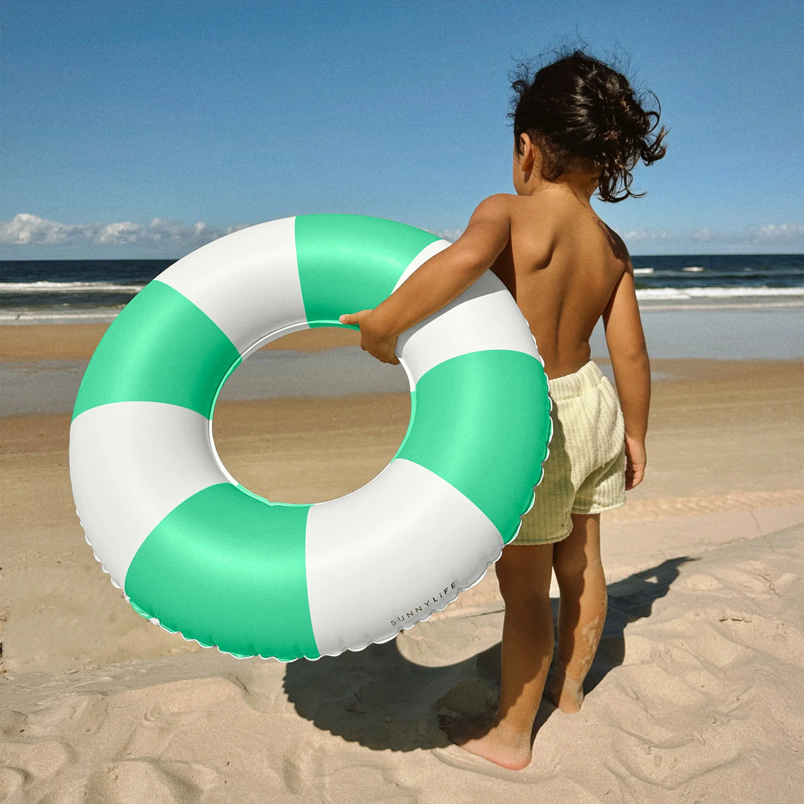 Sunnylife Mini Pool Ring - Green Stripe - Image 7