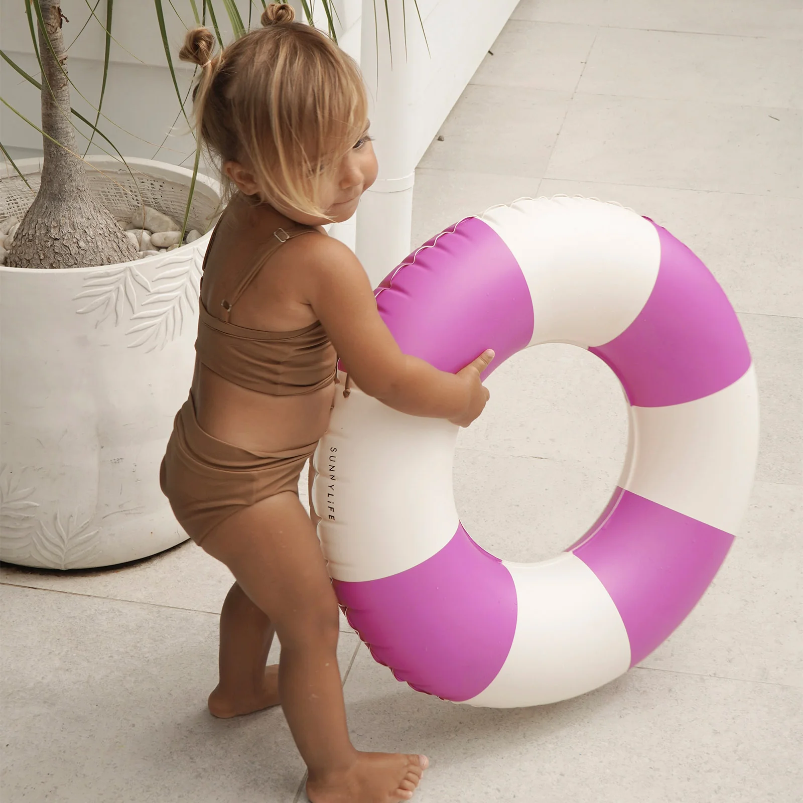 Sunnylife Mini Pool Ring - Magenta Stripe - Image 6