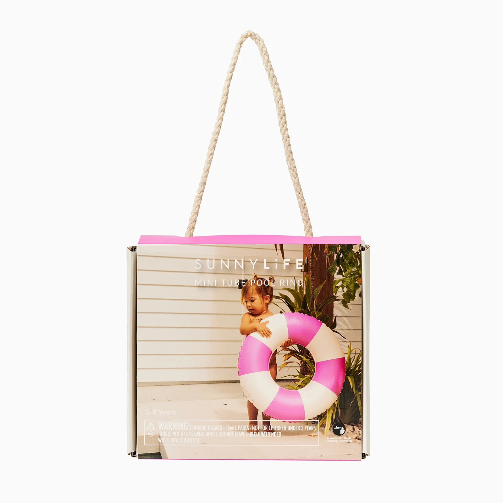 Sunnylife Mini Pool Ring - Magenta Stripe - Image 7