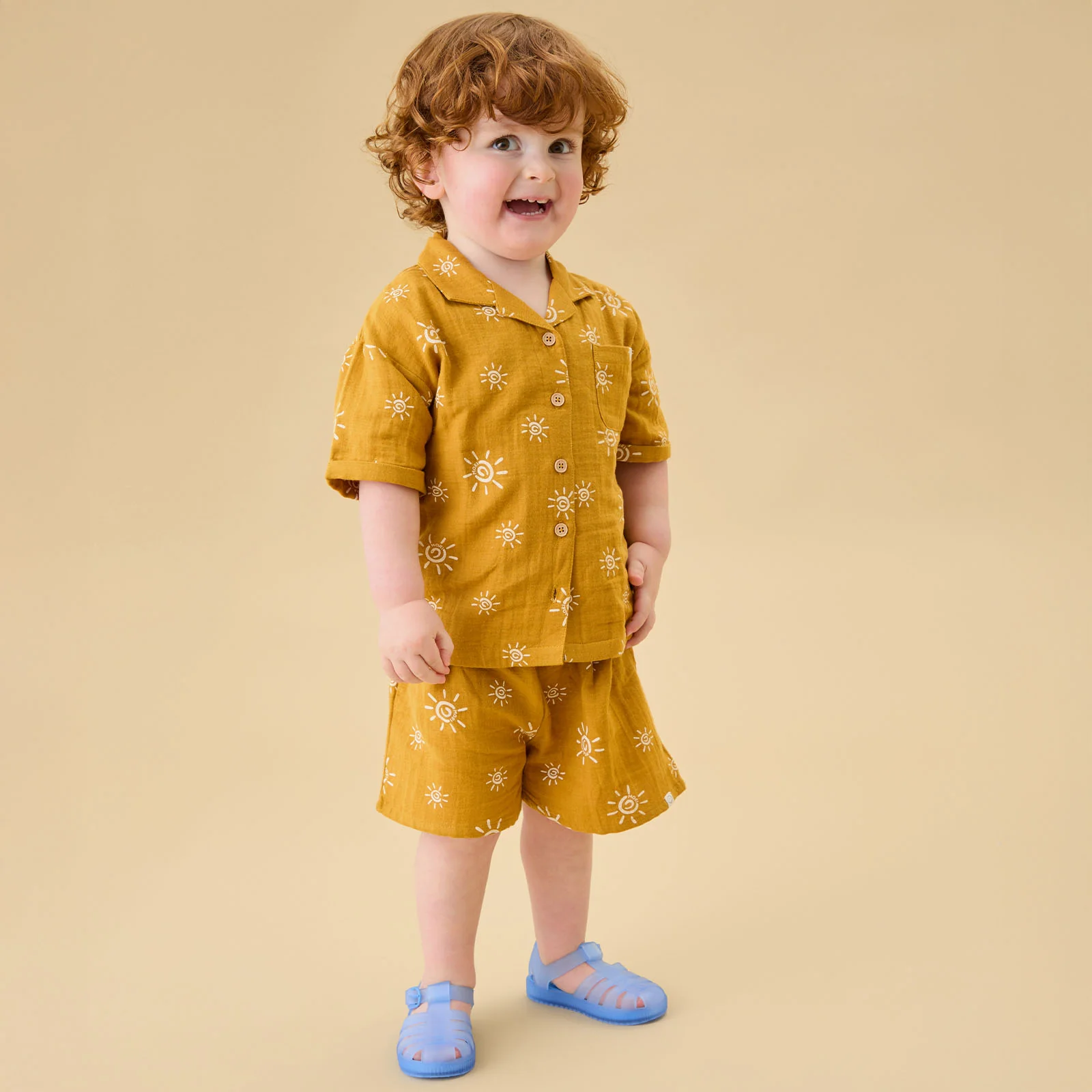 Sunshine Muslin Shirt & Shorts Outfit