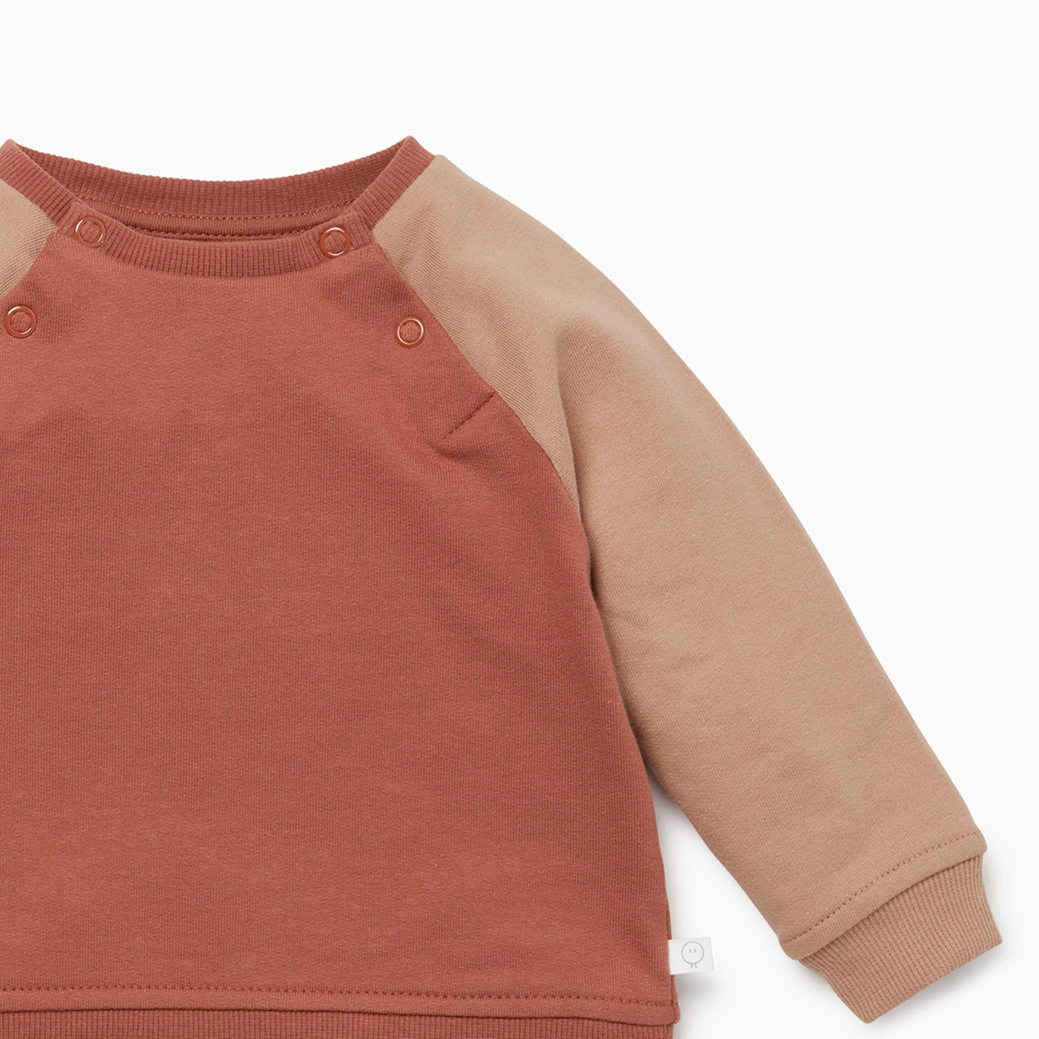 Terracotta Raglan Sweatshirt & Jogger Set - Image 3