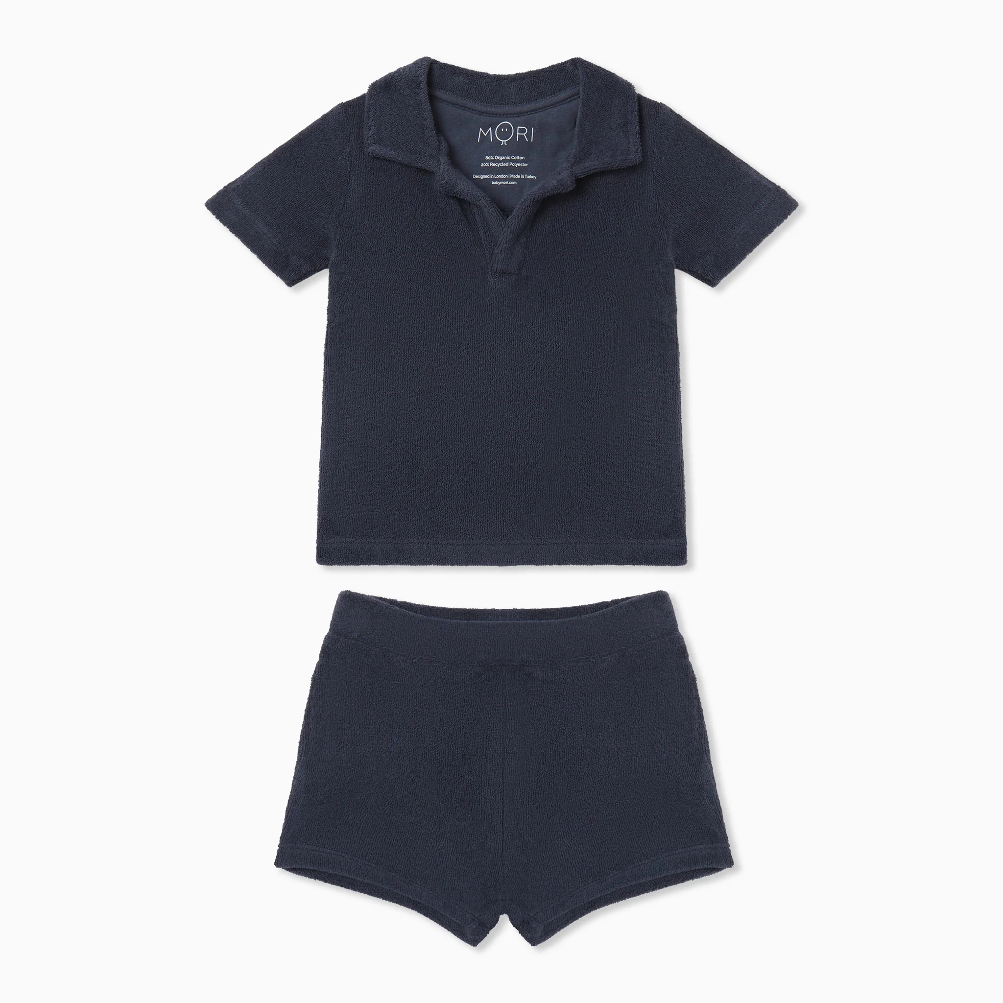 Terry Towelling Polo Shirt & Shorts Outfit - Image 2