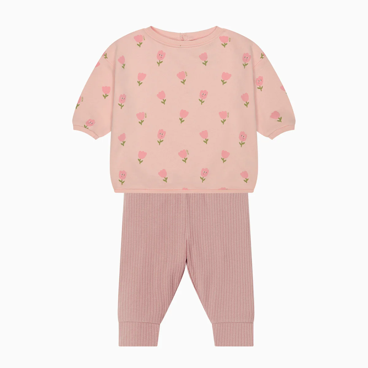 Tiny Tulips Sweatshirt & Leggings Outfit - Image 3