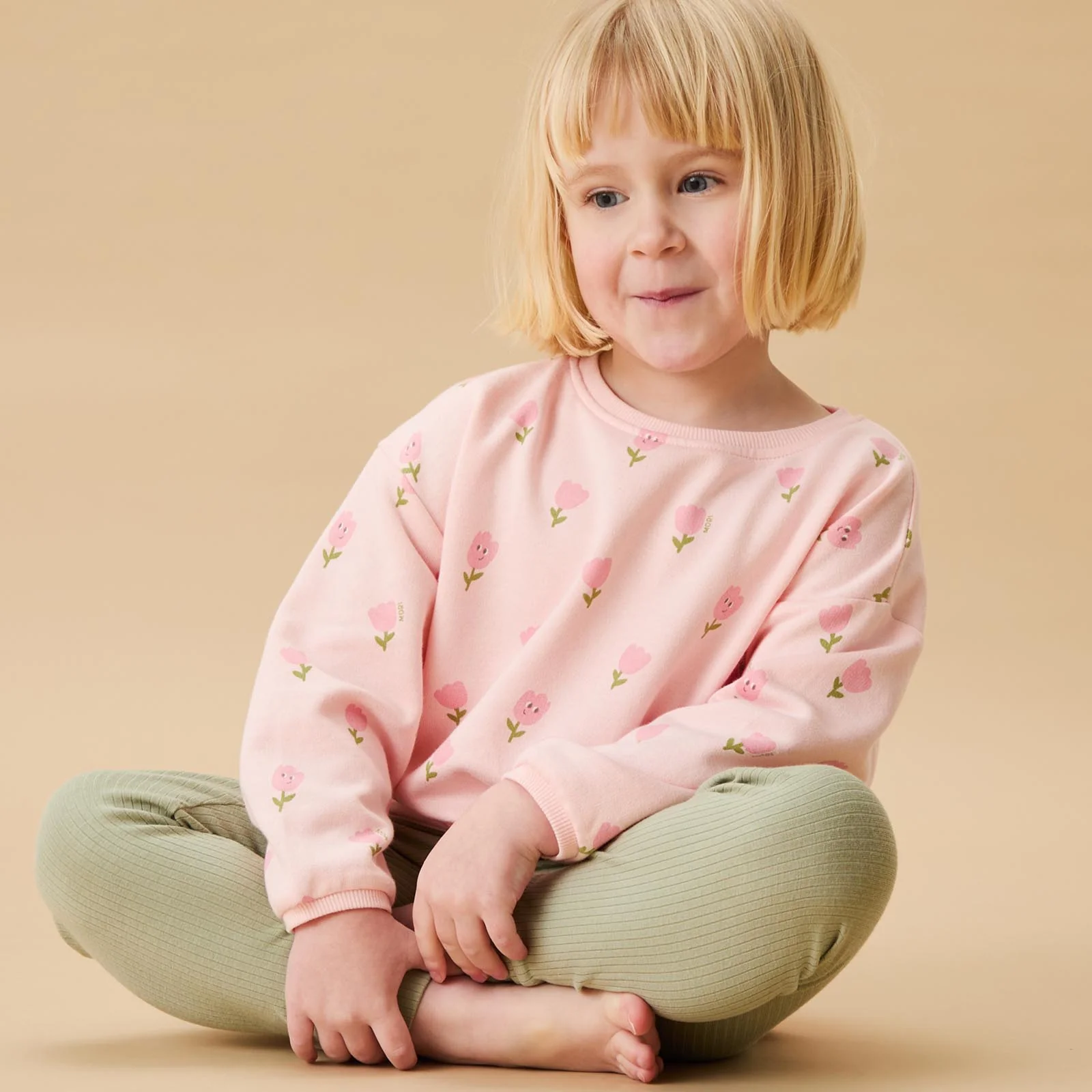 Tiny Tulips Sweatshirt & Leggings Outfit - Image 4