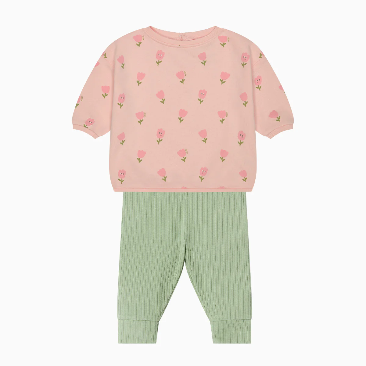 Tiny Tulips Sweatshirt & Leggings Outfit - Image 5