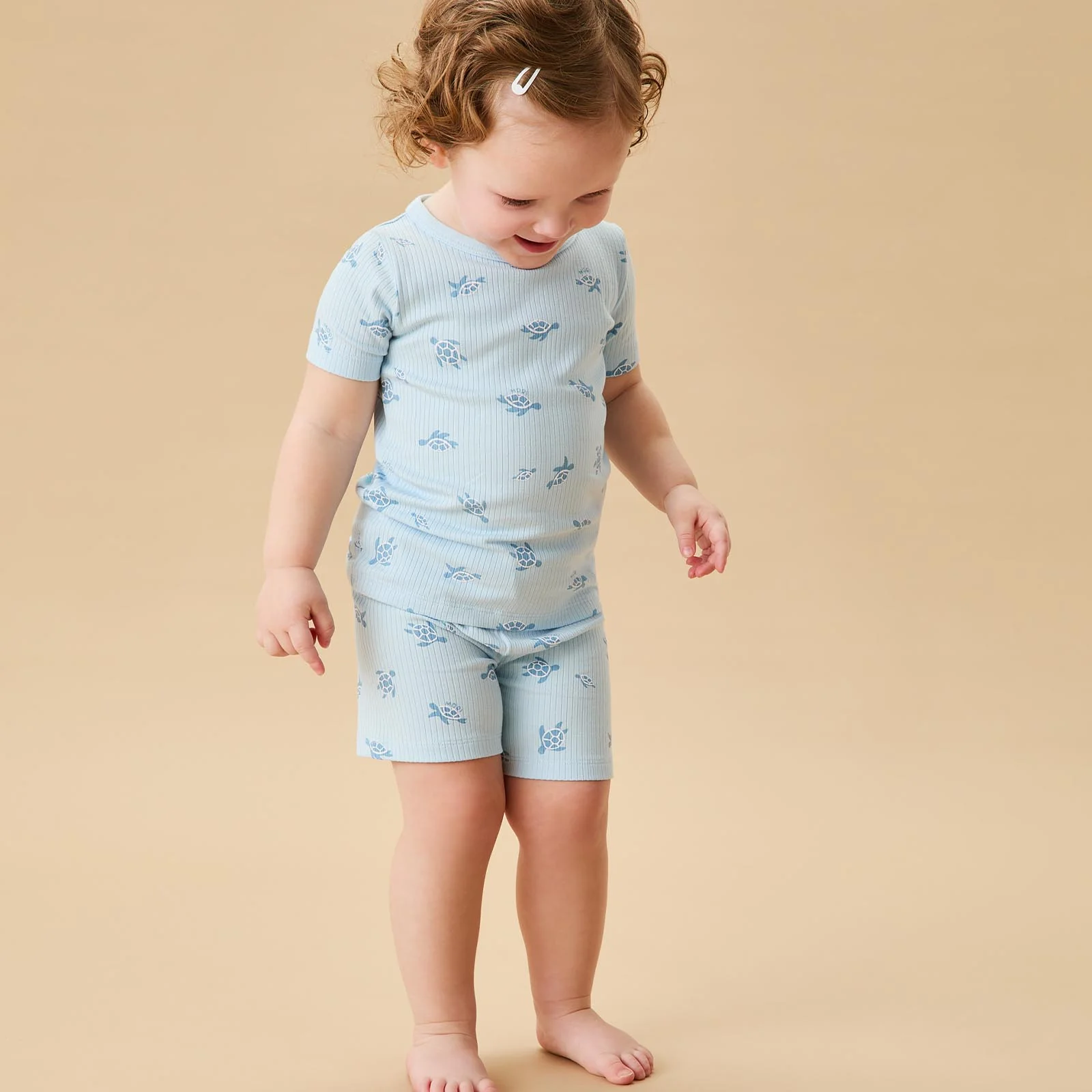 Turtles Ribbed & Little Fish Summer Pyjamas 2 Pack - Image 2