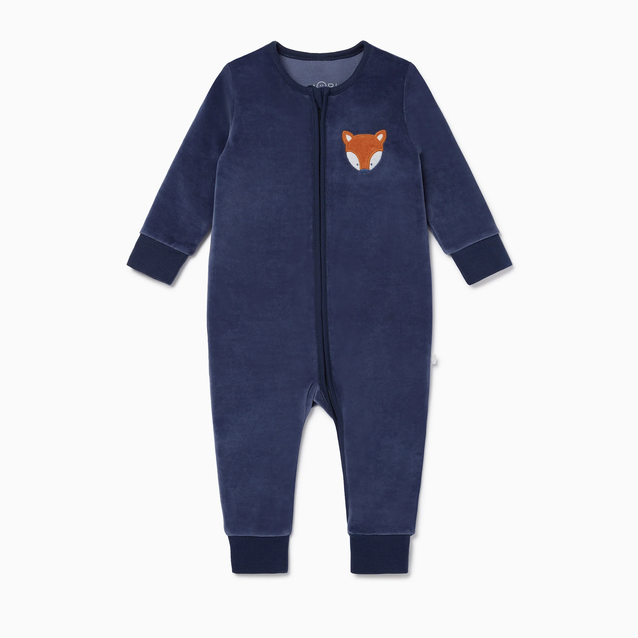 Velour Fox Zip-Up Romper - Image 3