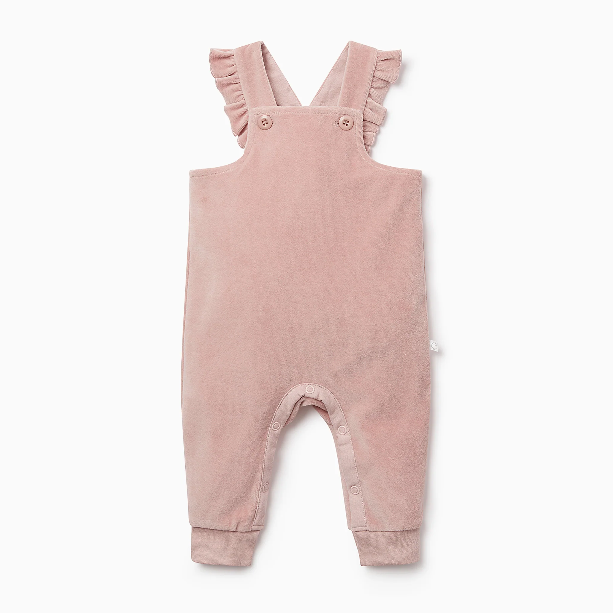 Velour Frill Blush Dungarees - Image 2