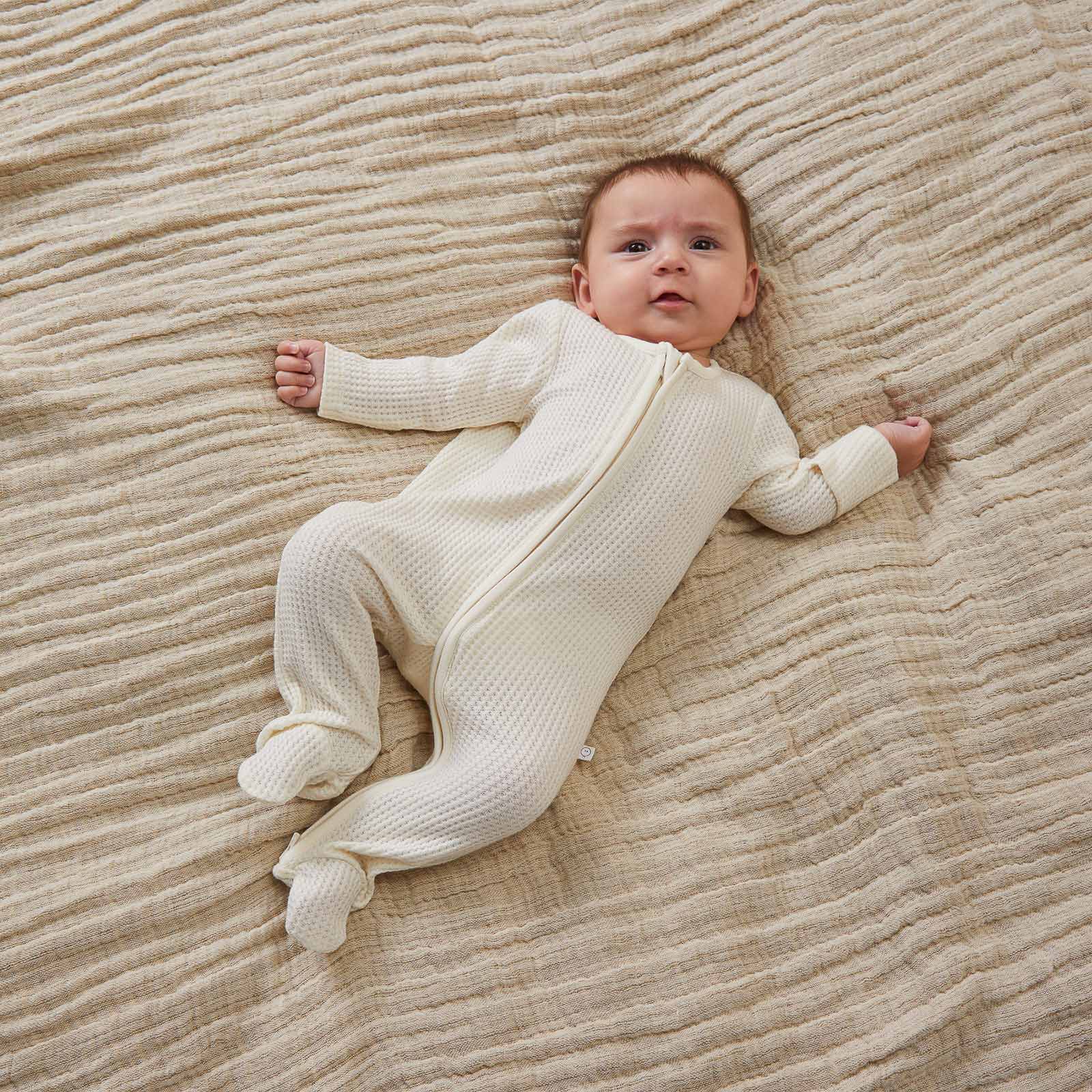Waffle Clever Zip Sleepsuit - Image 10