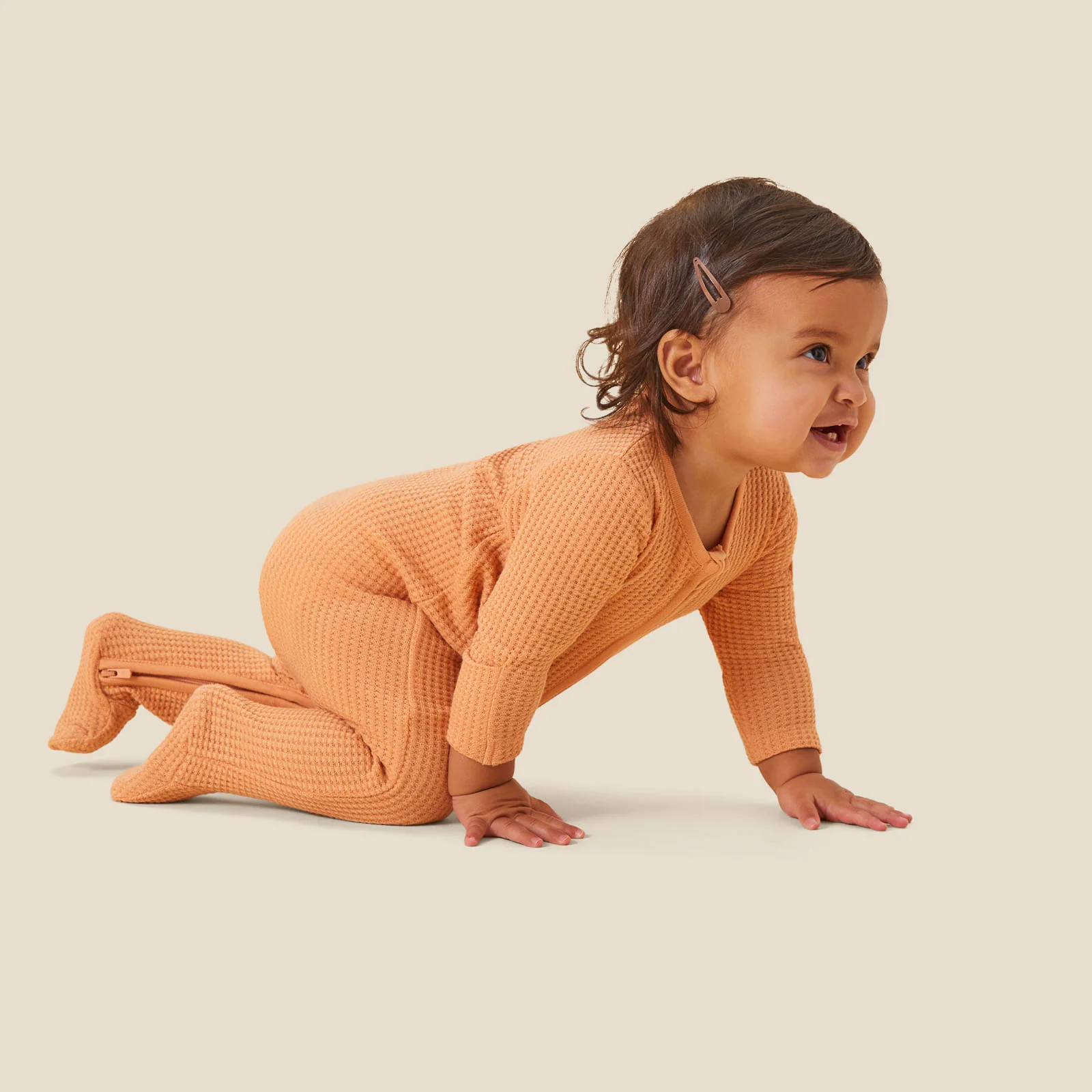 Waffle Clever Zip Sleepsuit - Image 6