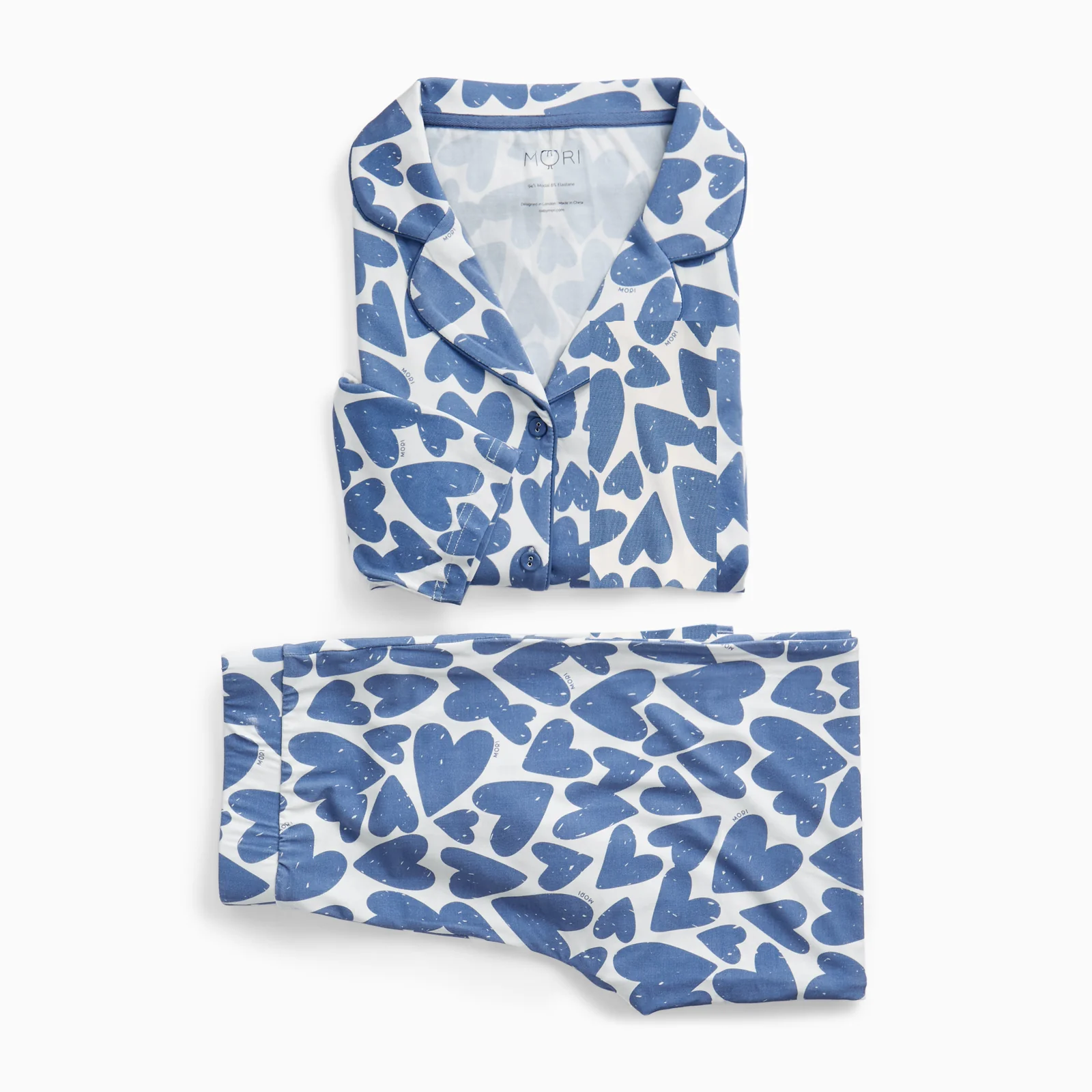 Women's Blue Hearts Pyjamas - Image 3