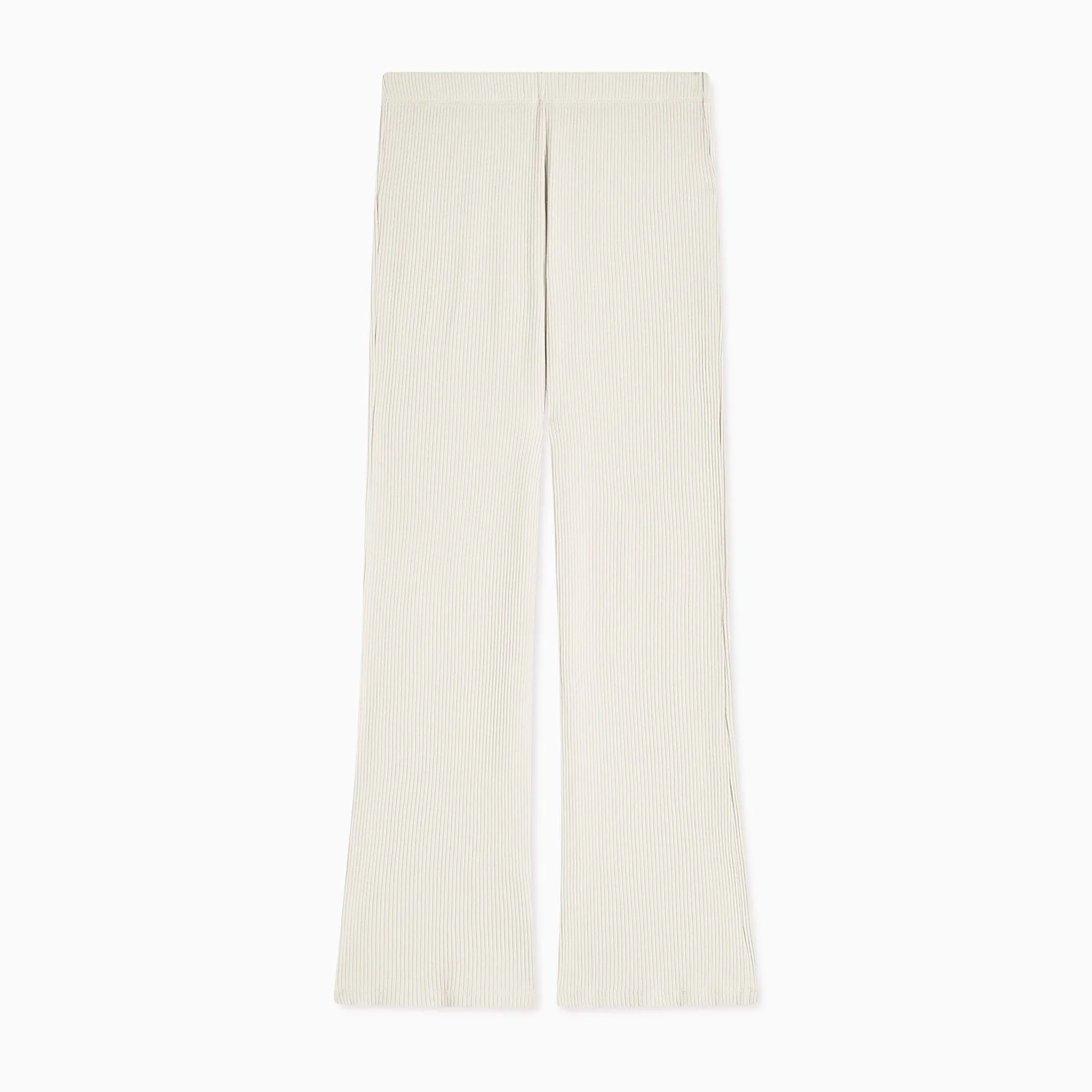 Women's Ribbed Collared Pyjamas - Ecru - Image 3