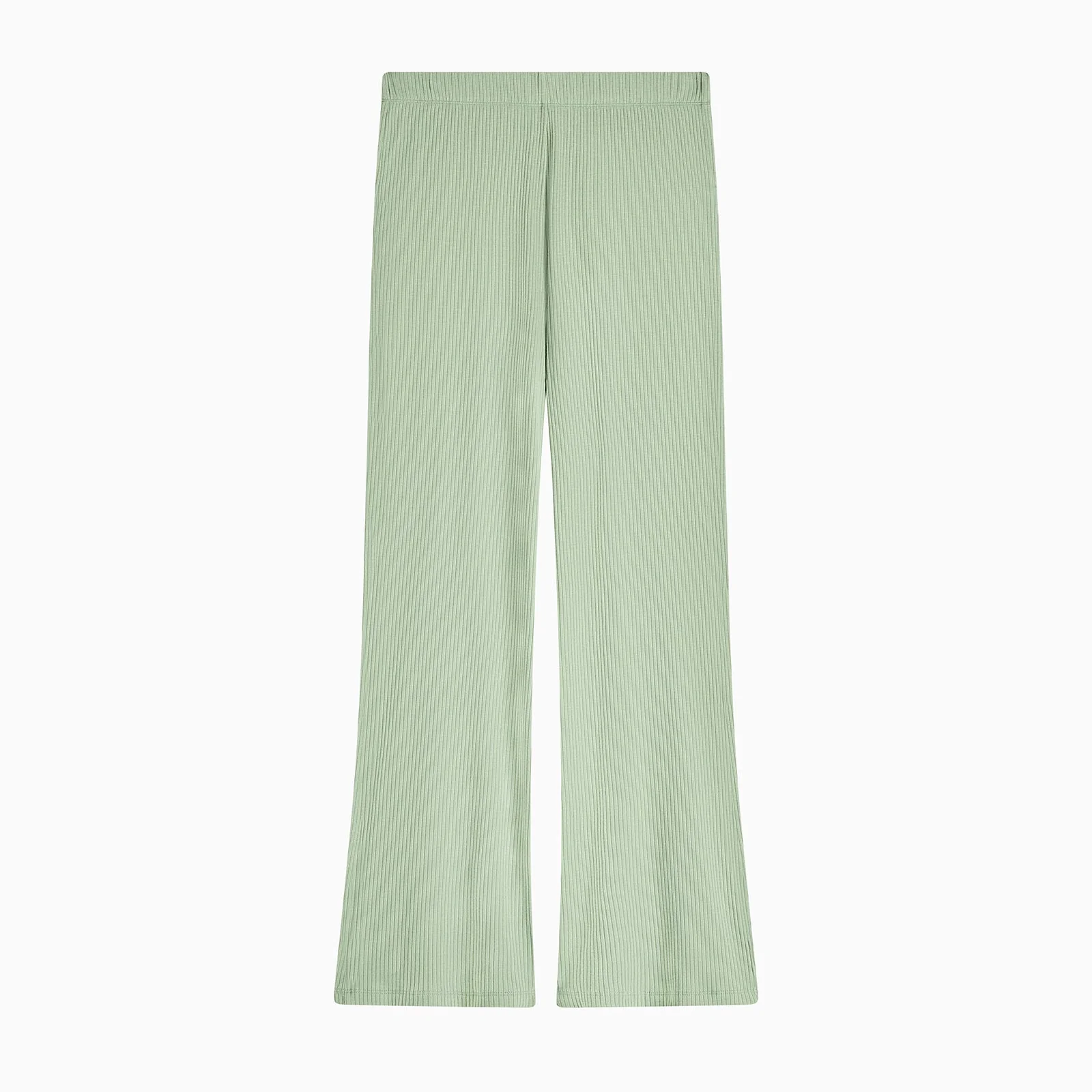 Women's Ribbed Collared Pyjamas - Sage - Image 2