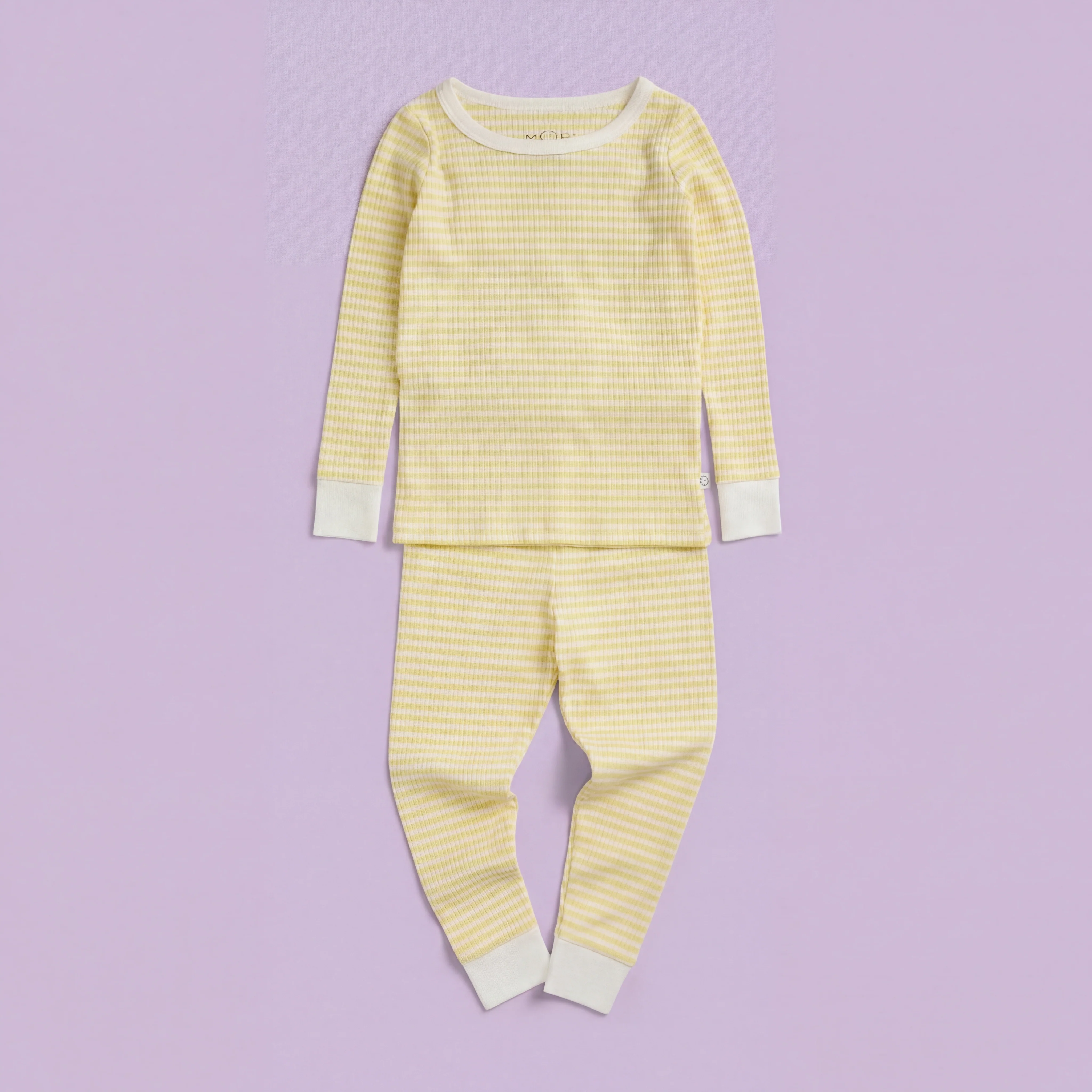 Yellow Stripe Ribbed Pyjamas - Image 2