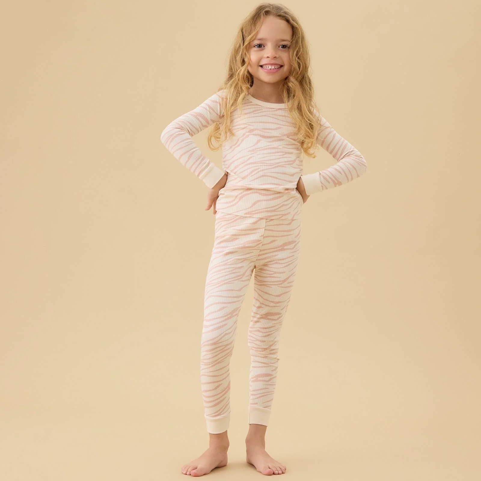 Zebra Sands Ribbed Pyjamas